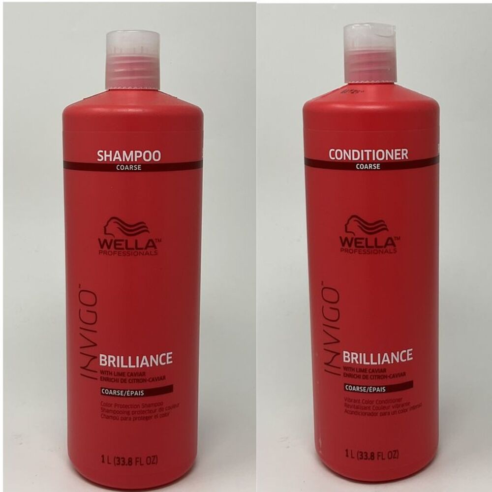 Wella Invigo Brilliance Shampoo and Conditioner 33.8 oz Coarse Hair DUO